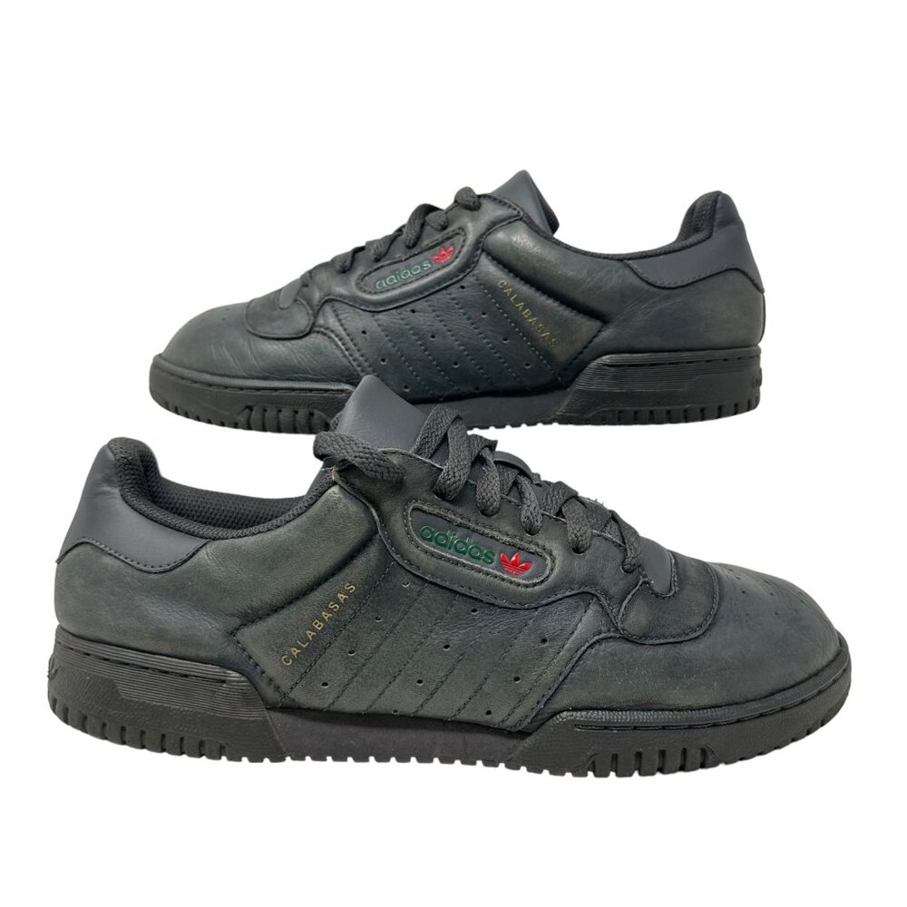 Adidas Mens 10.5 Yeezy Powerphase Calabasas Core Shoe Sneaker Black Gray CG6420